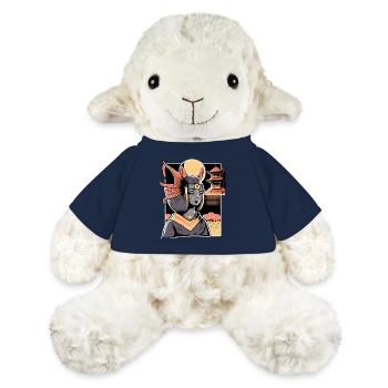 Chat Femme Et Sanctuaire Japonais Paysage - Mouton en peluche Annika MiniFeet® - bleu marine - Devant