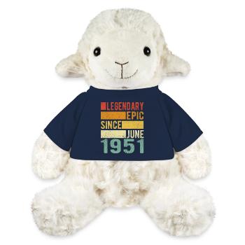Anniversaire Juin 1951 Épopée légendaire - Mouton en peluche Annika MiniFeet® - bleu marine - Devant