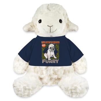 French-Bulldog Welpe Französische Bulldogge Spruch - MiniFeet® Schaf Annika - French Navy - Vorne