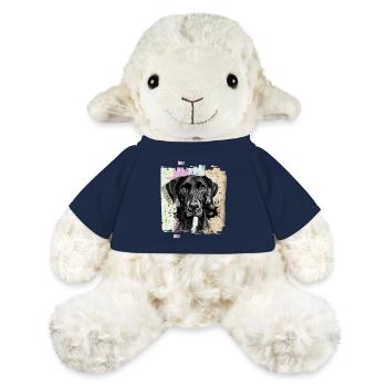 Schwarze Deutsche Dogge Hund - MiniFeet® Schaf Annika - French Navy - Vorne