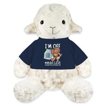 Man Cave, Comic Neandertaler, lustiger Spruch - MiniFeet® Schaf Annika - French Navy - Vorne
