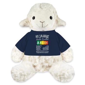 81 Jahre Feinste Qualität Geschenk 81. Geburtstag - MiniFeet® Schaf Annika - French Navy - Vorne