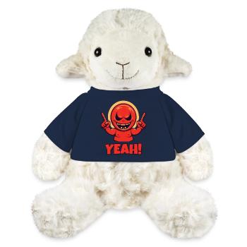 Pointant du doigt en l’air, le gars rouge dit oui - Mouton en peluche Annika MiniFeet® - bleu marine - Devant