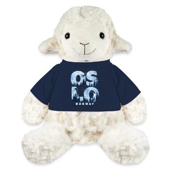 Oslo Norvège Vacances Souvenir - Mouton en peluche Annika MiniFeet® - bleu marine - Devant