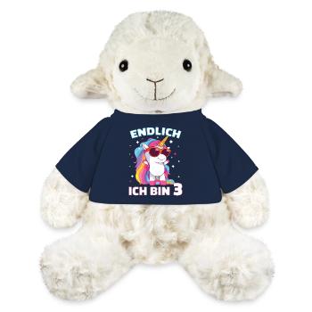Geburtstagsgeschenk 3 Jahre Geburtstagskind - MiniFeet® Schaf Annika - French Navy - Vorne