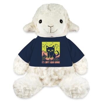 Bol de nourriture vide pour chats - Mouton en peluche Annika MiniFeet® - bleu marine - Devant