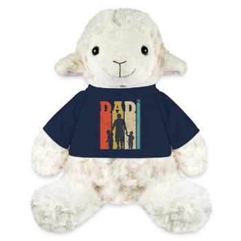 Papa Chemise Deux fils Père de deux cadeaux - Mouton en peluche Annika MiniFeet® - bleu marine - Devant