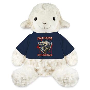 Werewolf and Blood Spatter, Saying, Zombie Monster - MiniFeet® Sheep Annika - french navy - Front
