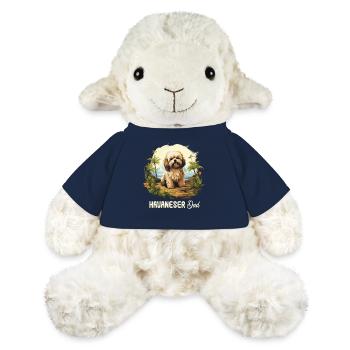 Chien Bichon Havanais - Mouton en peluche Annika MiniFeet® - bleu marine - Devant