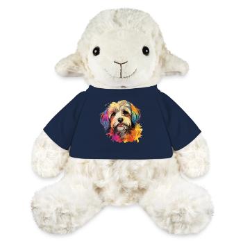 Chien Bichon Havanais - Mouton en peluche Annika MiniFeet® - bleu marine - Devant