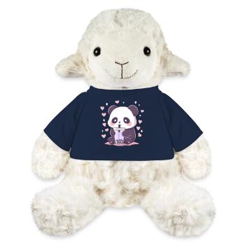 Kawaii Panda trinkt Boba Bubble Tea Chibi - MiniFeet® Schaf Annika - French Navy - Vorne