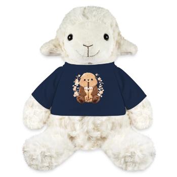 Kawaii Loutre Boissons Boba Bubble Tea Chibi - Mouton en peluche Annika MiniFeet® - bleu marine - Devant