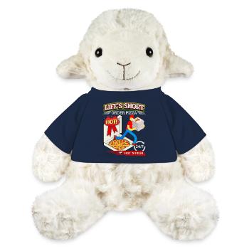 Lustiger Pizza Spruch, Pizza Lieferdienst - MiniFeet® Schaf Annika - French Navy - Vorne