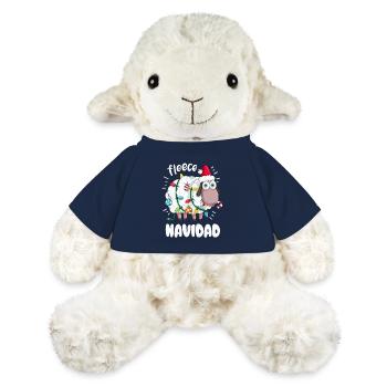 Lustiges Schaf wünscht Feliz Navidad Wortspiel - MiniFeet® Schaf Annika - French Navy - Vorne