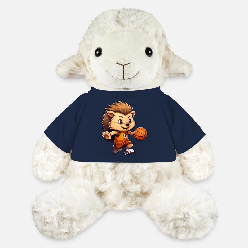 Hérisson de basket-ball - Mouton en peluche Annika MiniFeet® - bleu marine