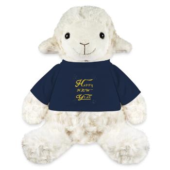 Manuscrit - Bonne Année - Mouton en peluche Annika MiniFeet® - bleu marine - Devant
