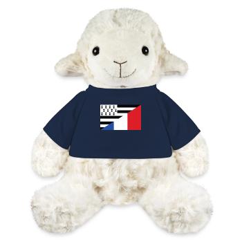 Bretagne Drapeau Cadeau Breton France - Mouton en peluche Annika MiniFeet® - bleu marine - Devant