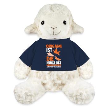Art japonais pliage Origami - Mouton en peluche Annika MiniFeet® - bleu marine - Devant