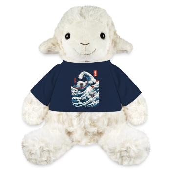 Vintage Japan Ukiyo-E Wave Streetwear Design - MiniFeet® Sheep Annika - french navy - Front