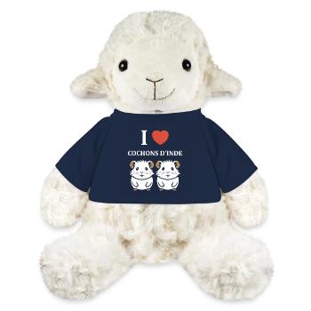 Humour cochon d'ine - Mouton en peluche Annika MiniFeet® - bleu marine - Devant