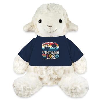 Légendaire vintage des années 1980 - Mouton en peluche Annika MiniFeet® - bleu marine - Devant