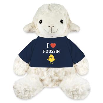 Humour petit poussin - Mouton en peluche Annika MiniFeet® - bleu marine - Devant