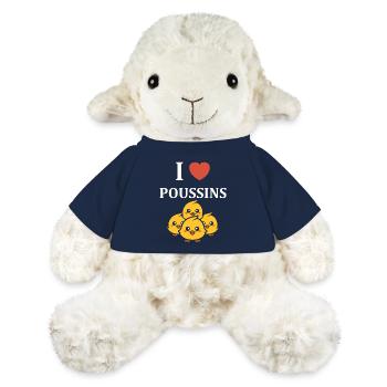 Humour bébé poussin - Mouton en peluche Annika MiniFeet® - bleu marine - Devant