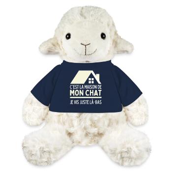 C'est La Maison De Mon Chat J'habite Chez Mon Chat - Mouton en peluche Annika MiniFeet® - bleu marine - Devant