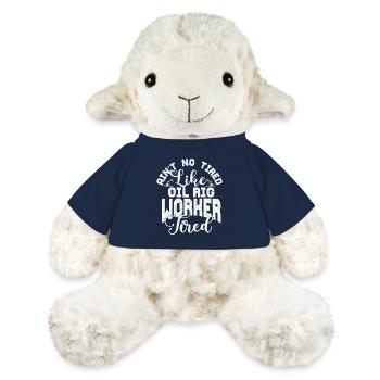 Il n’y a pas de champ pétrolifère fatigué comme un travailleur de plate-forme pétrolière - Mouton en peluche Annika MiniFeet® - bleu marine - Devant