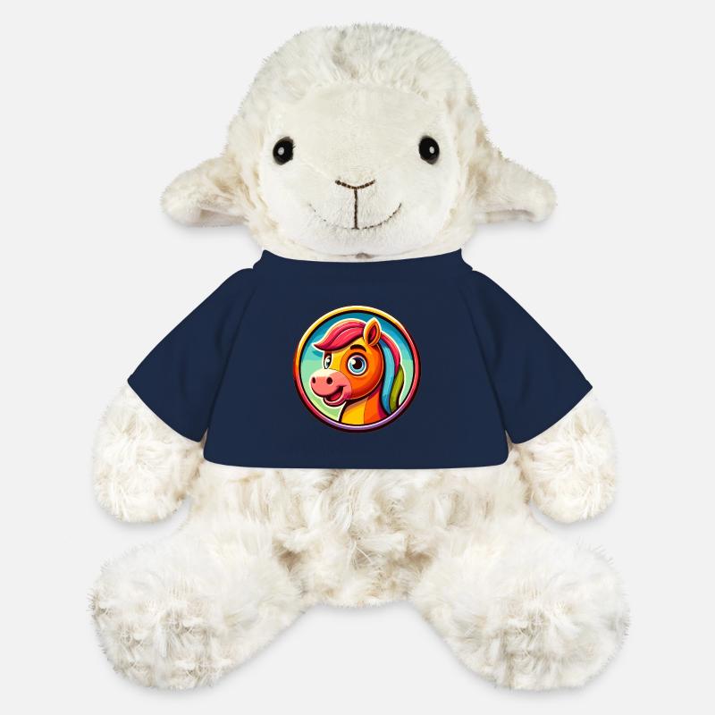 Pferd, Pferdekopf in Comicstyle - MiniFeet® Schaf Annika - French Navy