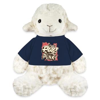 Cochon punk de dessin animé - Mouton en peluche Annika MiniFeet® - bleu marine - Devant