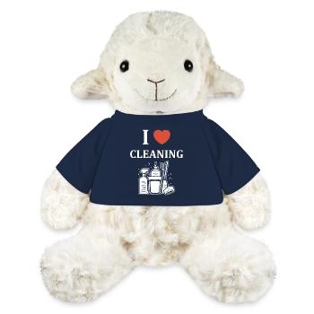 Humour faire le ménage - Mouton en peluche Annika MiniFeet® - bleu marine - Devant