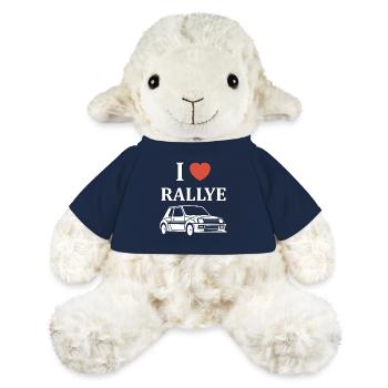 Humour pilote de rallye - Mouton en peluche Annika MiniFeet® - bleu marine - Devant