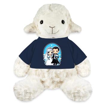 just married - pour mariage - Mouton en peluche Annika MiniFeet® - bleu marine - Devant
