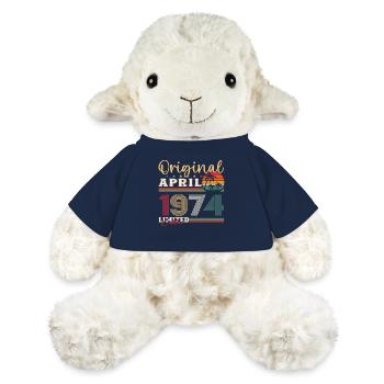 50th Birthday Husband Original April Vintage 1974 - MiniFeet® Sheep Annika - french navy - Front