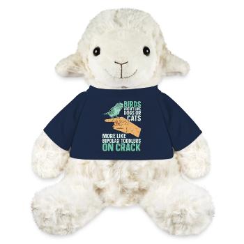 Les oiseaux perruches ne sont pas comme les chiens ou les chats amoureux des animaux - Mouton en peluche Annika MiniFeet® - bleu marine - Devant