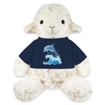 Dolphin Graphic with Waves Dolphin Lover Ocean - MiniFeet® Sheep Annika - french navy - Front