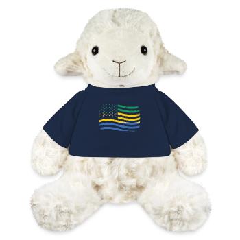 Gabonese Roots and Gabon American Flag - MiniFeet® Sheep Annika - french navy - Front