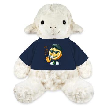 Cooler Saxophon Spielender Zitruscharakter - MiniFeet® Schaf Annika - French Navy - Vorne