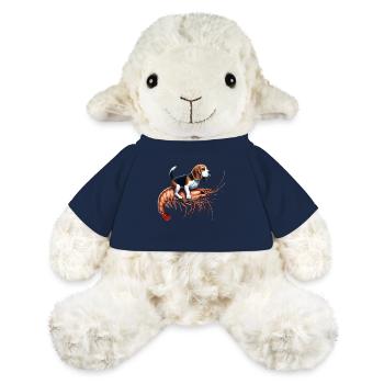 Beagle reitet auf Shrimp - MiniFeet® Schaf Annika - French Navy - Vorne