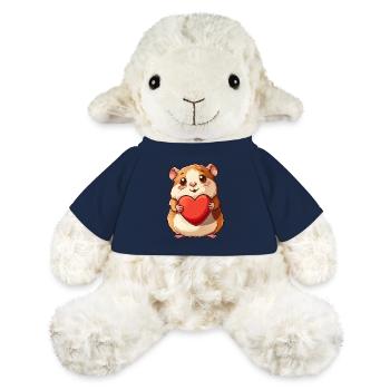 Adorable Hamster Holding Heart Cute Animal Art - MiniFeet® Schaf Annika - French Navy - Vorne