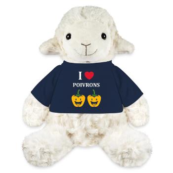 Humour poivron - Mouton en peluche Annika MiniFeet® - bleu marine - Devant
