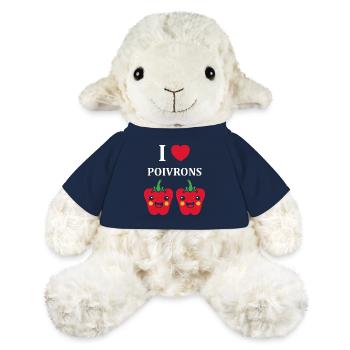 Humour poivron - Mouton en peluche Annika MiniFeet® - bleu marine - Devant