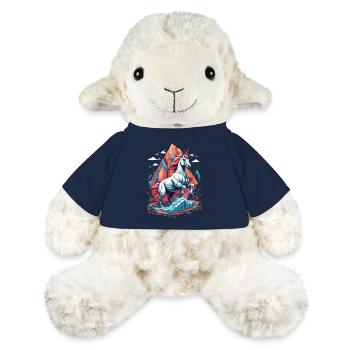 Lustige Einhörner Leuchtende Farben Einhorn - MiniFeet® Schaf Annika - French Navy - Vorne