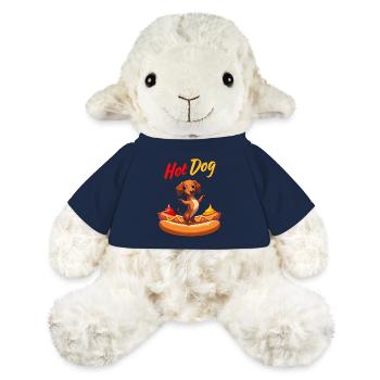 Hot Dog Dackel Senf Ketchup Hund Fast Food Lustig - MiniFeet® Schaf Annika - French Navy - Vorne
