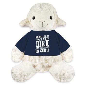 Prénom Dirk - Mouton en peluche Annika MiniFeet® - bleu marine - Devant