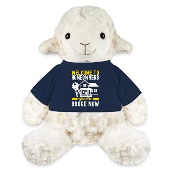Pendaison de crémaillère des propriétaires - Mouton en peluche Annika MiniFeet® - bleu marine - Devant