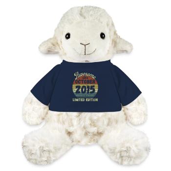 Awesome since October 2015 - Geburtstag - MiniFeet® Schaf Annika - French Navy - Vorne