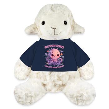 Lustiges Kraken Kopffüßer Tintenfisch Geschenk - MiniFeet® Schaf Annika - French Navy - Vorne