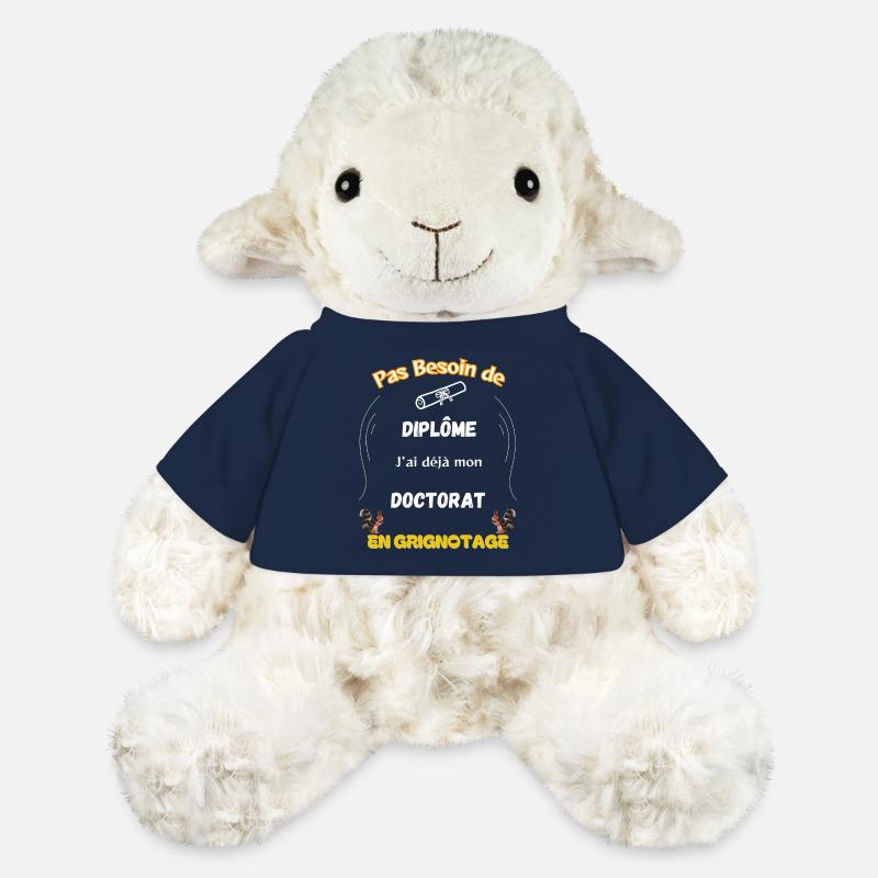 Pas besoin de diplôme (Grignotage) - Mouton en peluche Annika MiniFeet® - bleu marine